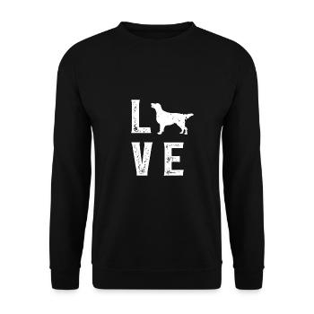 Amour de retriever à poil plat - Sweat-shirt Unisexe - noir - Devant - Alina (178cm) & Michal (187cm)