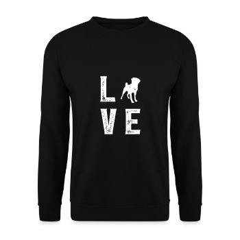 Entlebucher Mountain Dog Love - Sweat-shirt Unisexe - noir - Devant - Alina (178cm) & Michal (187cm)
