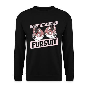 Furry Fandom Fursuits Drôle - Sweat-shirt Unisexe - noir - Devant - Alina (178cm) & Michal (187cm)