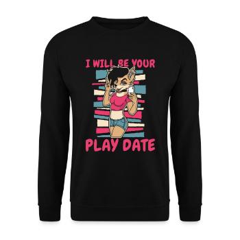 Furry Fandom Fursuits Drôle - Sweat-shirt Unisexe - noir - Devant - Alina (178cm) & Michal (187cm)