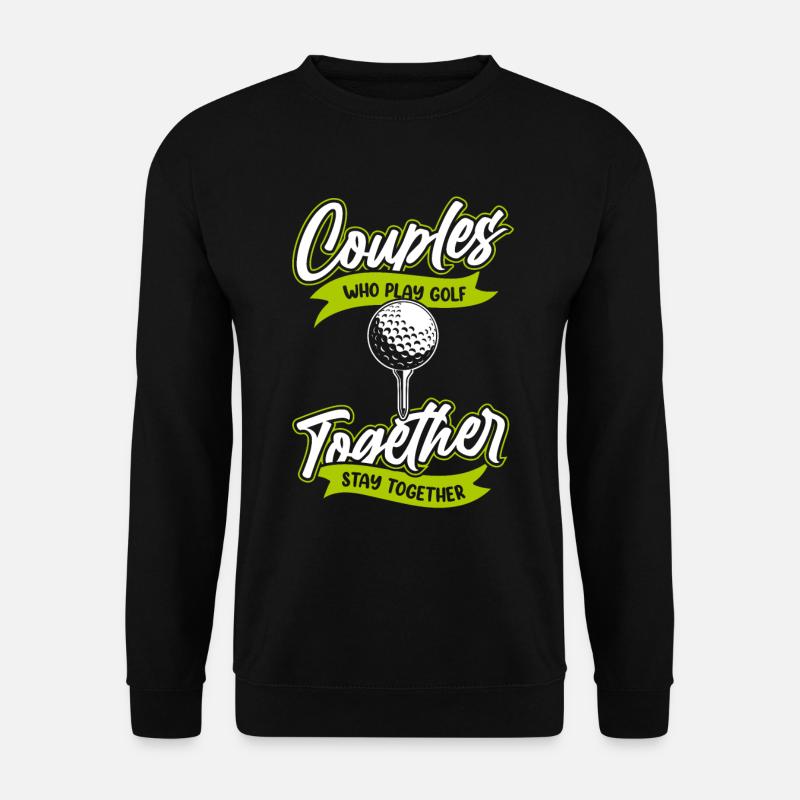 Golf Golfer Golfen Paar - Unisex Pullover - Schwarz