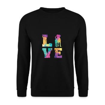 Appenzeller Love - Sweat-shirt Unisexe - noir - Devant - Alina (178cm) & Michal (187cm)