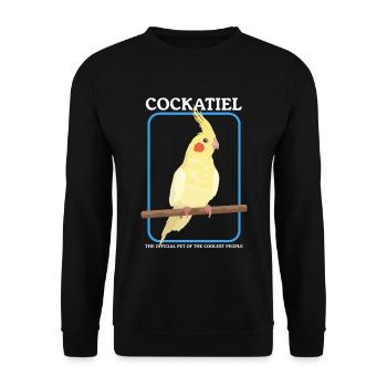 Nymphensittich Vogel Vogelbesitzer Geschenk - Unisex Pullover - Schwarz - Vorne - Alina (178cm) & Michal (187cm)