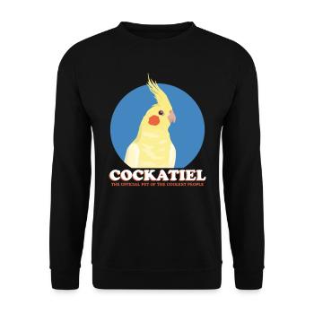 Nymphensittiche Vogelbesitzer Vogel Geschenk - Unisex Pullover - Schwarz - Vorne - Alina (178cm) & Michal (187cm)