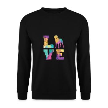 Boerboel Love - Sweat-shirt Unisexe - noir - Devant - Alina (178cm) & Michal (187cm)