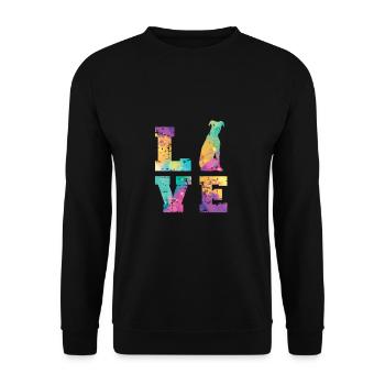Pitbull Terrier Amour - Sweat-shirt Unisexe - noir - Devant - Alina (178cm) & Michal (187cm)