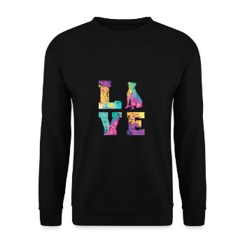 American Bulldog Love - Sweat-shirt Unisexe - noir - Devant - Alina (178cm) & Michal (187cm)