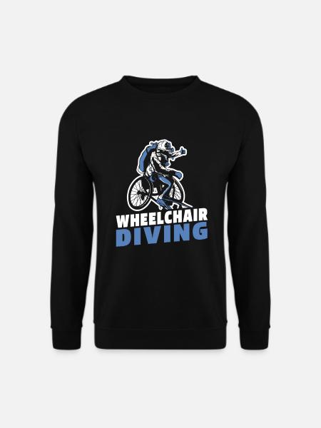 Tauchen Taucher Rollstuhl - Unisex Pullover - Schwarz