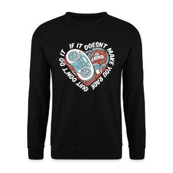 Gamer Gaming Rage - Unisex Sweatshirt - black - Front - Alina (178cm) & Michal (187cm)