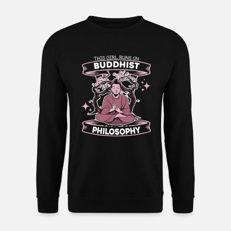 Bouddha bouddhiste drôle - Sweat-shirt Unisexe - noir
