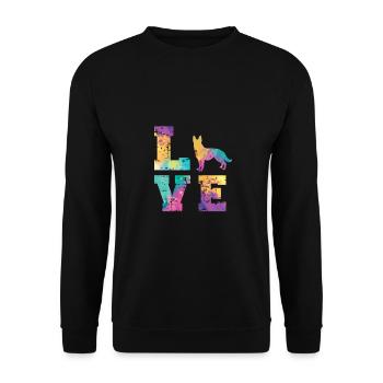 German shepherd Love - Unisex Sweatshirt - black - Front - Alina (178cm) & Michal (187cm)