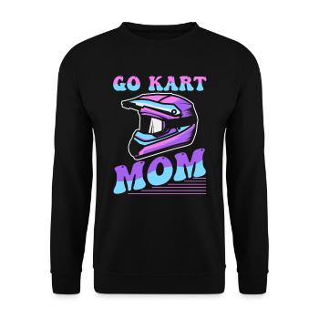 Go Kart Karting Kart Driver Mom Go Kart Mom - Sweat-shirt Unisexe - noir - Devant - Alina (178cm) & Michal (187cm)