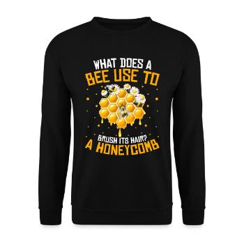 Beekeeper Beekeeper Funny - Unisex Sweatshirt - black - Front - Alina (178cm) & Michal (187cm)