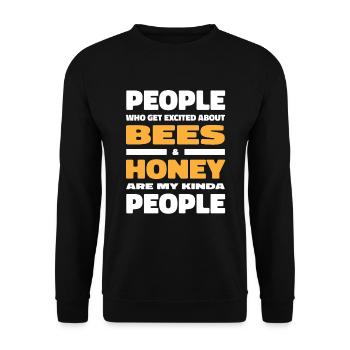 Beekeeper Beekeeper Funny - Unisex Sweatshirt - black - Front - Alina (178cm) & Michal (187cm)