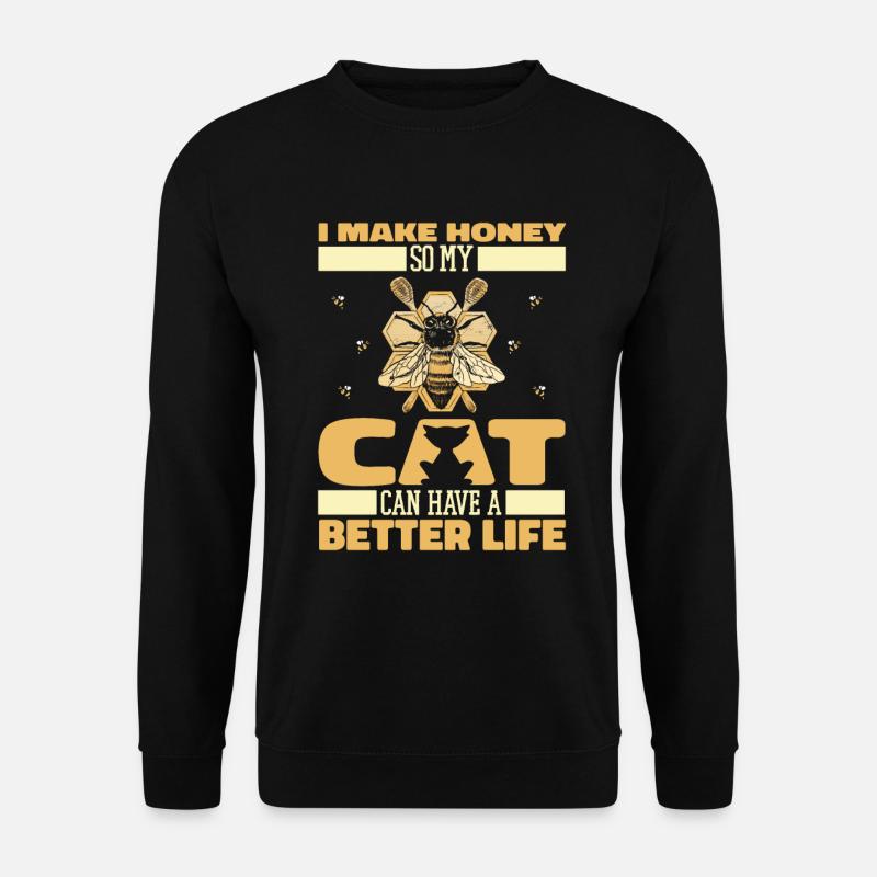Imker Bienenzüchter Katze - Unisex Pullover - Schwarz
