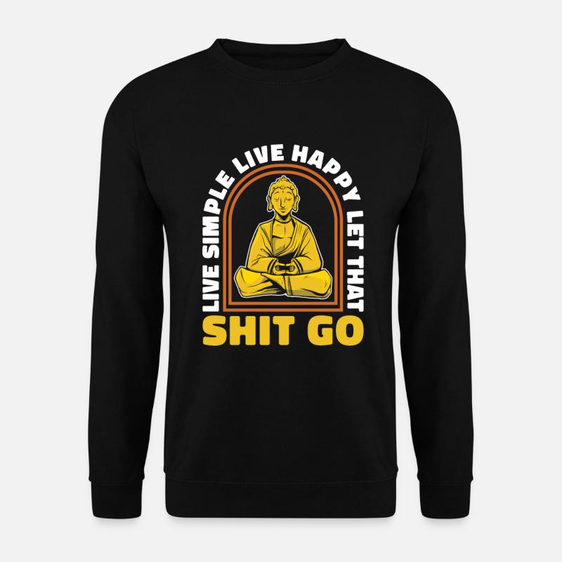 Buddha Buddhist Lustig - Unisex Pullover - Schwarz