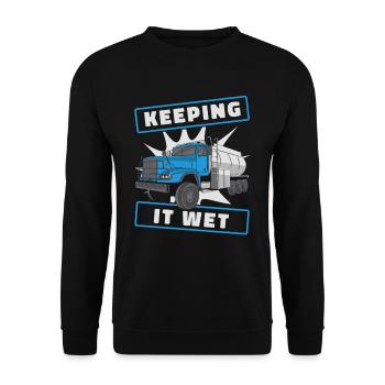 Truck Driver Trucker Truck Driver Funny - Unisex Sweatshirt - black - Front - Alina (178cm) & Michal (187cm)