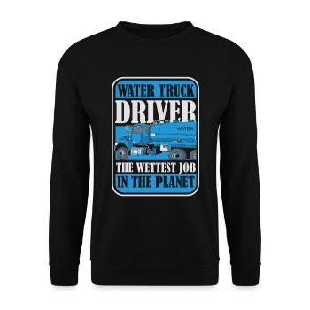 Truck Driver Trucker Truck Driver Funny - Unisex Sweatshirt - black - Front - Alina (178cm) & Michal (187cm)