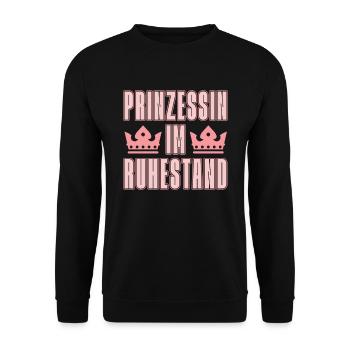 Prinzessin Krone - Unisex Pullover - Schwarz - Vorne - Alina (178cm) & Michal (187cm)
