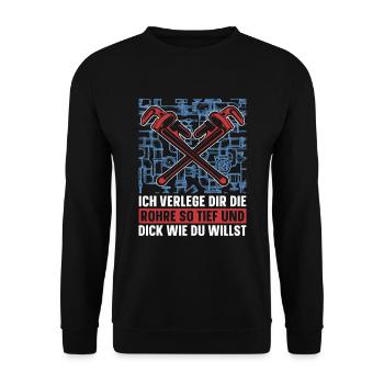 Constructeur de pipelines Witzig - Sweat-shirt Unisexe - noir - Devant - Alina (178cm) & Michal (187cm)
