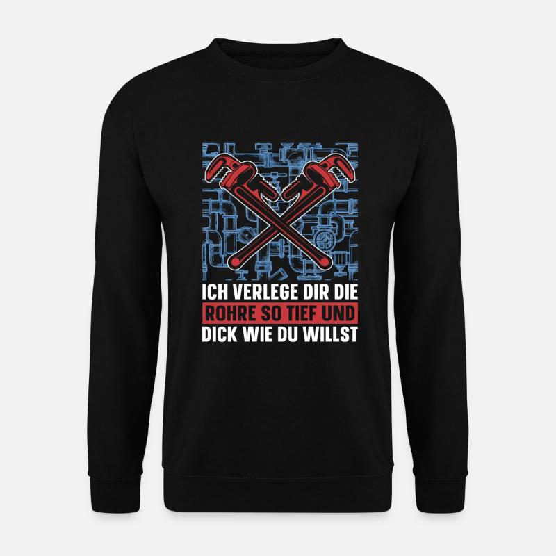 Rohrleitungsbauer Witzig - Unisex Pullover - Schwarz