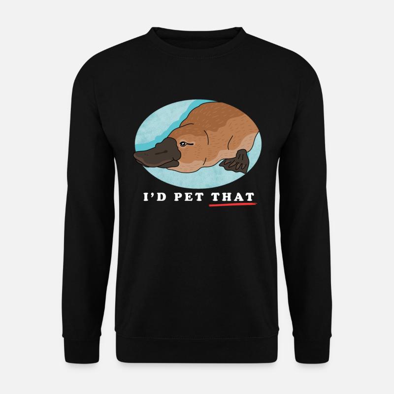 Schnabeltiere Platypus Schnabeltier Geschenk - Unisex Pullover - Schwarz