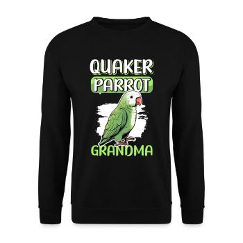 Moine Perruche Perroquets Grand-mère Cadeau - Sweat-shirt Unisexe - noir - Devant - Alina (178cm) & Michal (187cm)