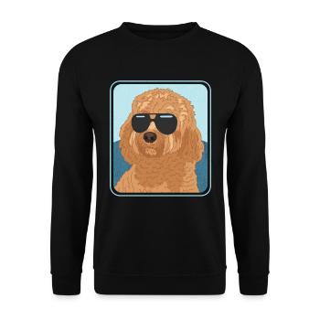 Cavapoo Dogs Dog Owners Cavoodle Gift - Unisex Sweatshirt - black - Front - Alina (178cm) & Michal (187cm)