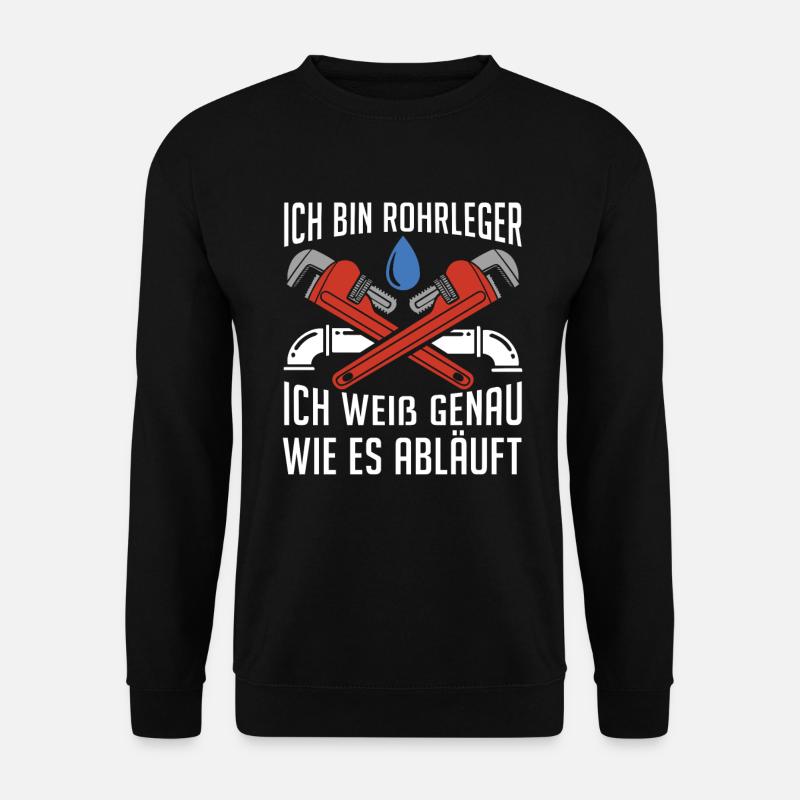 Rohrleitungsbauer Witzig - Unisex Pullover - Schwarz