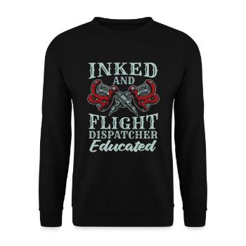 Centre de contrôle des appels d’urgence centre d’opérations tatouage - Sweat-shirt Unisexe - noir - Devant - Alina (178cm) & Michal (187cm)