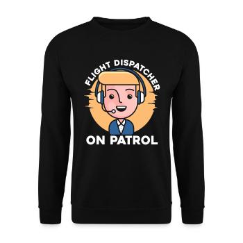 Emergency call control center operations center - Unisex Sweatshirt - black - Front - Alina (178cm) & Michal (187cm)