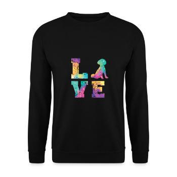 Poodle Love - Unisex Sweatshirt - black - Front - Alina (178cm) & Michal (187cm)