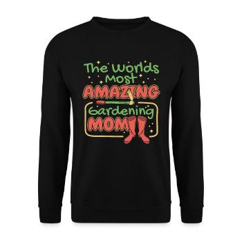 Home Gardener Garden Boots Horticultural Mom - Unisex Sweatshirt - black - Front - Alina (178cm) & Michal (187cm)