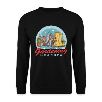 Jardin, jardinier amateur, jardinage, grand-père, cadeau - Sweat-shirt Unisexe - noir - Devant - Alina (178cm) & Michal (187cm)