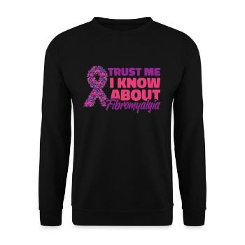 Fibromyalgie rhumatisme trust - Sweat-shirt Unisexe - noir - Devant - Alina (178cm) & Michal (187cm)