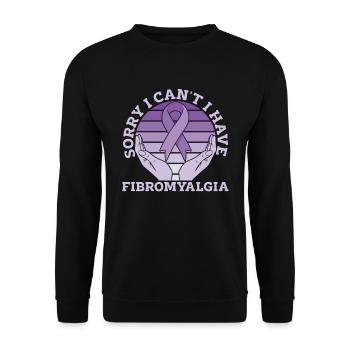 Fibromyalgie rhumatisme mains - Sweat-shirt Unisexe - noir - Devant - Alina (178cm) & Michal (187cm)
