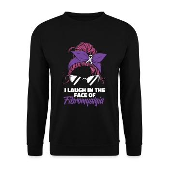 Fibromyalgie Rhumatisme Cool - Sweat-shirt Unisexe - noir - Devant - Alina (178cm) & Michal (187cm)