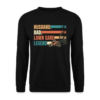 Hobbygärtner Garten Gärtnerischer Vater - Unisex Pullover - Schwarz - Vorne - Alina (178cm) & Michal (187cm)