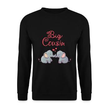 Big Cousin - Unisex Pullover - Schwarz - Vorne - Alina (178cm) & Michal (187cm)