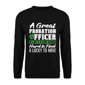 Un excellent agent de probation est un agent correctionnel - Sweat-shirt Unisexe - noir - Devant - Alina (178cm) & Michal (187cm)