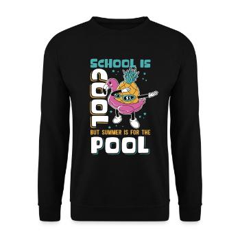 Summer Holidays School Student Holiday Gift - Unisex Sweatshirt - black - Front - Alina (178cm) & Michal (187cm)