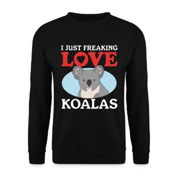 Koala Koalas Koala Bears Koala Bear Cadeau - Sweat-shirt Unisexe - noir - Devant - Alina (178cm) & Michal (187cm)