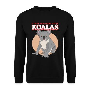 Koala Koala Bear Koala Bear Koala Bear Gift - Unisex Sweatshirt - black - Front - Alina (178cm) & Michal (187cm)