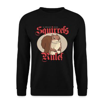 Cute Squirrel Grey Squirrel Squirrel Gift - Unisex Sweatshirt - black - Front - Alina (178cm) & Michal (187cm)