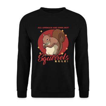 Cute Squirrel Gray Squirrel Squirrel Gift - Unisex Sweatshirt - black - Front - Alina (178cm) & Michal (187cm)