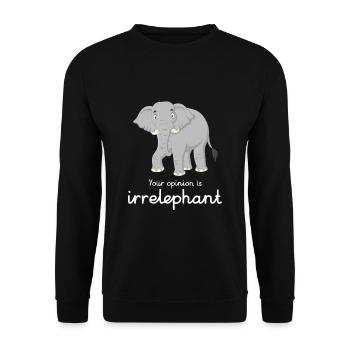 Votre avis est irrelephant - Sweat-shirt Unisexe - noir - Devant - Alina (178cm) & Michal (187cm)