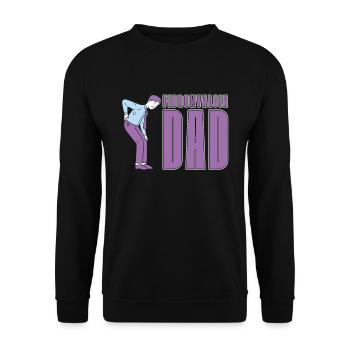 Fibromyalgie Rhumatisme Papa - Sweat-shirt Unisexe - noir - Devant - Alina (178cm) & Michal (187cm)