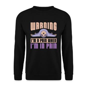 Fibromyalgie Rhumatismes Drôle - Sweat-shirt Unisexe - noir - Devant - Alina (178cm) & Michal (187cm)
