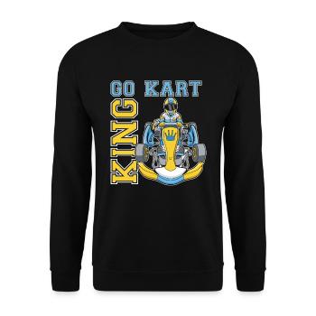 Go Kart Karting Kart Driver King - Sweat-shirt Unisexe - noir - Devant - Alina (178cm) & Michal (187cm)