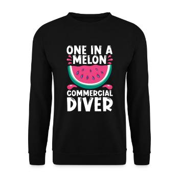 Plongée plongeuse Melon Plongée commerciale - Sweat-shirt Unisexe - noir - Devant - Alina (178cm) & Michal (187cm)